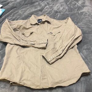 Wrangler Khaki Long Sleeve Shirt